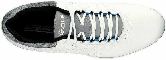 Calçado de golfe para homem Skechers GO GOLF Elite 2 Mens Golf Shoes White/Grey/Blue 44,5 - 3