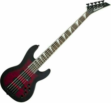 5-strängad basgitarr Jackson JS Series Concert Bass JS3VQ AH Transparent Red Burst - 10
