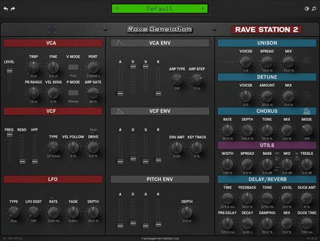 Procesador de efectos de complemento de software Rave Generation Rave Station 2 (Producto digital) - 2
