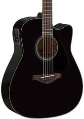 Guitare Dreadnought acoustique-électrique Yamaha FGX800C Black Guitare Dreadnought acoustique-électrique - 1