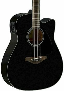 electro-acoustic guitar Yamaha FGX800C Black - 2