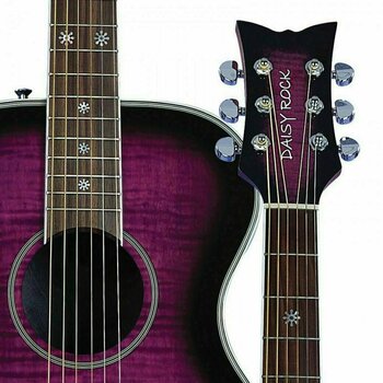 Guitarra electroacustica Daisy Rock Pixie Electro Acoustic Purple Burst - 3