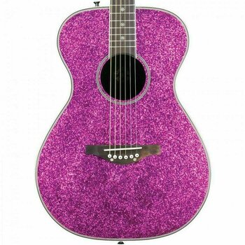 Guitarra folclórica Daisy Rock DR6205 Pixie Pink Sparkle - 2