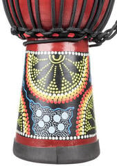 Djembe Noicetone D064-1 Flower Black Red 8" Djembe - 2
