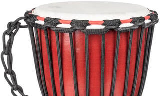 Djembe Noicetone D064-1 Flower Black Red 8" Djembe - 4