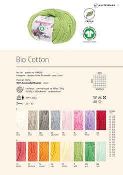 Pređa za pletenje Austermann Bio Cotton 98299-02 Black Pređa za pletenje - 2