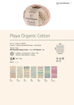 Pređa za pletenje Austermann Playa Organic Cotton 90307-07 Anemone Pređa za pletenje - 3