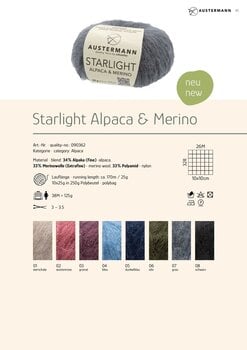 Pređa za pletenje Austermann Starlight Alpaca & Merino 90362-3 Garnet Pređa za pletenje - 3