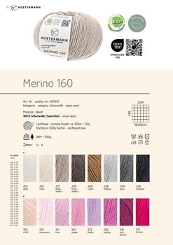 Pređa za pletenje Austermann Merino 160 97610-240 Absinthe Pređa za pletenje - 2