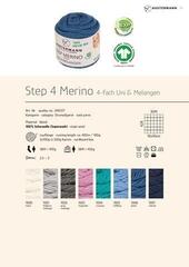 Hilo de tejer Austermann Step Merino 4 Uni & Melangen 90317-1003 Magnolia Hilo de tejer - 1