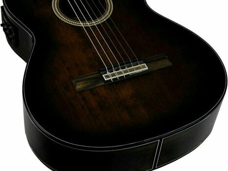 Klassisk gitarr med förförstärkare Valencia VC564CE 4/4 Brown Sunburst - 4