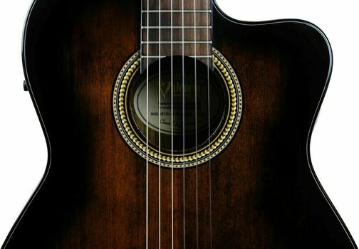 Gitara klasyczna z przetwornikiem Valencia VC564CE 4/4 Brown Sunburst - 5