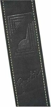 Skórzane gitarowe pasy Fender Monogram Leather Skórzane gitarowe pasy Black - 2