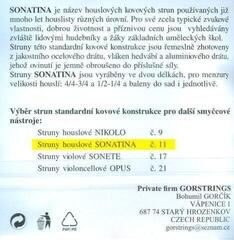 Struny pro housle Gorstrings SONATINA 11 Struny pro housle - 1