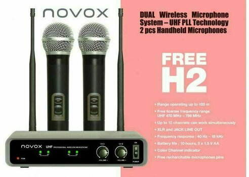 Ručný bezdrôtový systém, handheld Novox FREE H2 - 3