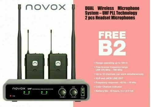 Système sans fil avec micro serre-tête Novox Free B2 - 4