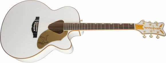 Jumbo elektro-akoestische gitaar Gretsch G5022 CWFE Rancher Wit - 2