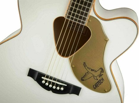 Guitare Jumbo acoustique-électrique Gretsch G5022 CWFE Rancher Blanc - 5