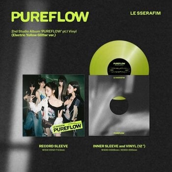 Vinyl Record Le Sserafim - 2nd Studio Album 'Pureflow' Pt.1 (Indie Exclusive) (Electric Yellow Glitter ver.) (LP) - 3