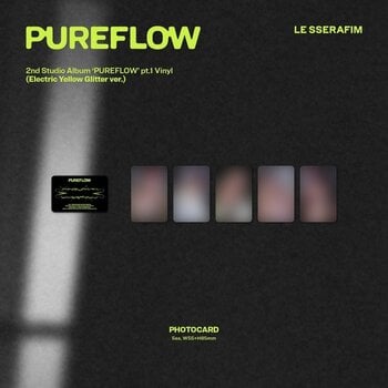 Vinyl Record Le Sserafim - 2nd Studio Album 'Pureflow' Pt.1 (Indie Exclusive) (Electric Yellow Glitter ver.) (LP) - 5