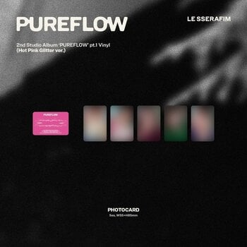 Vinyl Record Le Sserafim - 2nd Studio Album 'Pureflow' Pt.1 (Indie Exclusive) (Hot Pink Glitter ver.) (LP) - 4