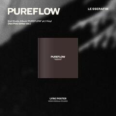 Vinyl Record Le Sserafim - 2nd Studio Album 'Pureflow' Pt.1 (Indie Exclusive) (Hot Pink Glitter ver.) (LP) - 4