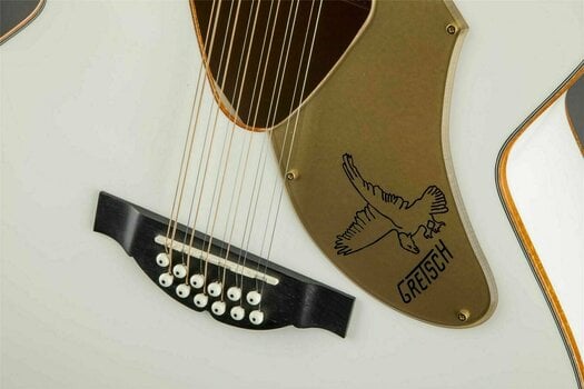 12 húros elektroakusztikus gitár Gretsch G5022CWFE-12 Rancher Falcon 12 Fehér - 5