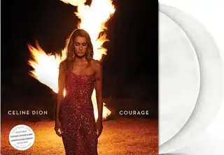Disque vinyle Celine Dion - Courage (Reissue) (Pearl/White Coloured) (2 LP) - 1