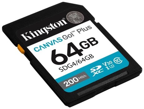 Speicherkarte Kingston Canvas Go Plus Gen4 C10 UHS-I U3 V30 SDXC 64 GB Speicherkarte - 2