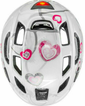 Kid Bike Helmet UVEX Finale Junior LED Heart White/Pink 51-55 Kid Bike Helmet - 4