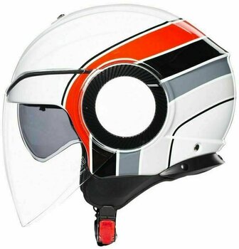 Helmet AGV Orbyt Brera White/Grey/Red XS Helmet - 3
