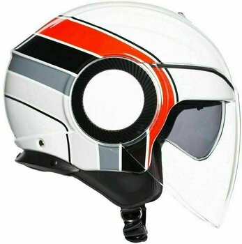 Helmet AGV Orbyt Brera White/Grey/Red L Helmet - 5