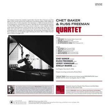 LP Chet Baker & Russ Freeman Quartet (Gatefold) (Reissue) (180 g) (LP) - 2