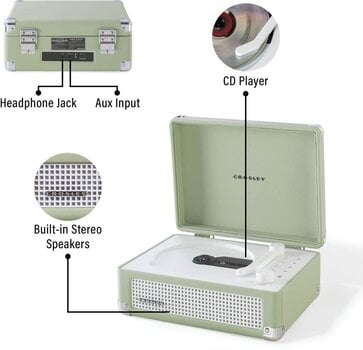 Desktop Music Player Crosley Cruiser Cd Player  Desktop Music Player - 11