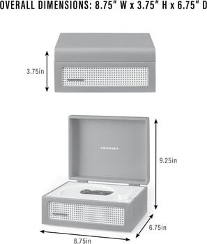 Reproductor de música de escritorio Crosley Voyager Cd Player Washed Blue Reproductor de música de escritorio - 11
