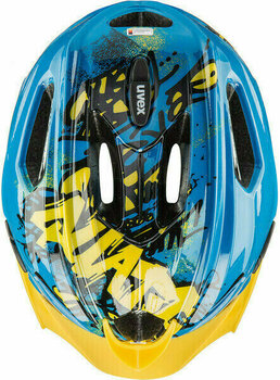 Dětská cyklistická helma UVEX Quatro Junior Blue/Yellow 50-55 Dětská cyklistická helma - 4