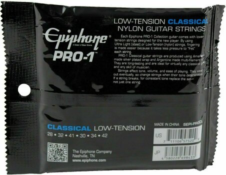 Νάιλον Χορδές για Κλασική Κιθάρα Epiphone Pro-1 Ultra-Light Classical Strings - 2