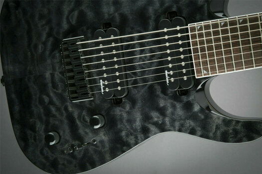 Guitarra elétrica de 8 cordas Jackson JS32-8Q Dinky IL Transparent Black - 3