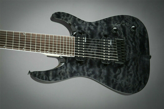 8-string electric guitar Jackson JS32-8Q Dinky IL Transparent Black - 5