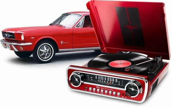 Retro gramofon ION Mustang LP Czerwony - 4