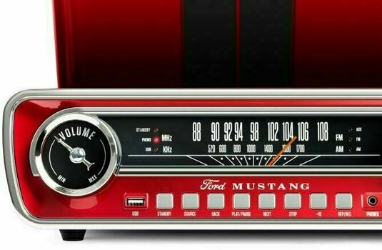 Gira-discos retro ION Mustang LP Red - 3