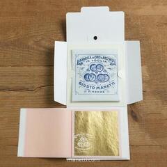 Guldbelægning Giusto Manetti Battiloro Gold Leaf Books - Bladguld 80 x 80 mm 13 g Orange Gold (Rosenoble) 23,75 kt Loose 5 Leaves - 5