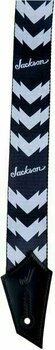 Tekstylne gitarowe pasy Jackson Strap Double V Black/White - 2