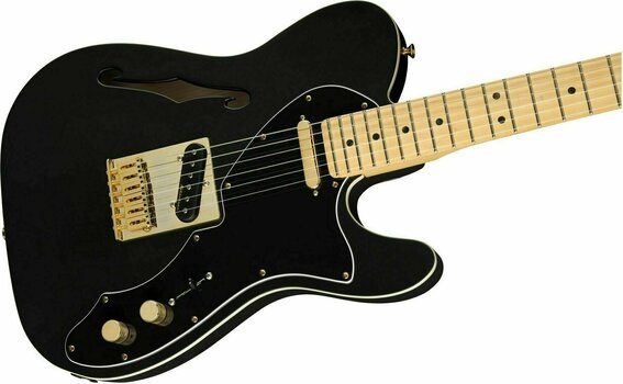 Elektromos gitár Fender LTD Deluxe Telecaster Thinline MN Satin Black - 4
