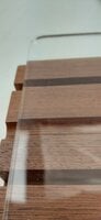 Muziker Now Playing Vinyl Record Album Display Stand with Acrylic board Base Natural
