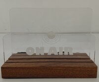 Muziker Now Playing Vinyl Record Album Display Stand with Acrylic board Stand Natural