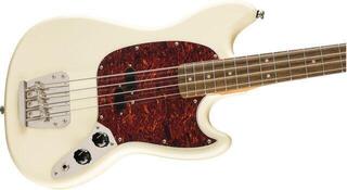 E-Bass Fender Squier Classic Vibe 60s Mustang Bass LRL Olympic White E-Bass - 3