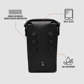 Lifestyle Backpack / Bag Chrome Urban Ex Rolltop Black/Black 18 L Backpack - 2