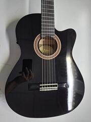 Klassieke gitaar met elektronica Valencia VC104CE 4/4 Black Klassieke gitaar met elektronica (Beschadigd) - 1