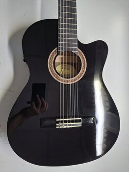 Klassieke gitaar met elektronica Valencia VC104CE 4/4 Black Klassieke gitaar met elektronica (Beschadigd) - 2